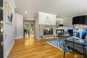 Front entry into living room