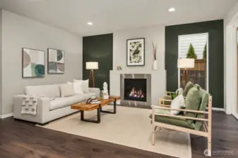 Sophisticated paint pallette is modern, yet warm.