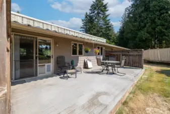 Large awning for those hot summer days.