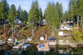 50 ft of lake front with private dock