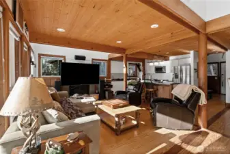 Cedar box beam-tongue & groove ceilings