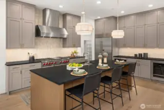 Custom cabinets throughout the home with designer selected pulls