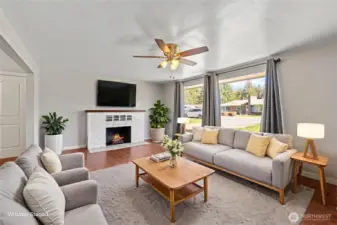 Virtually Staged living room photo