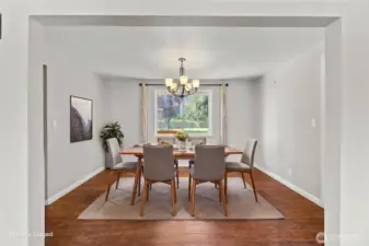 Virtually Staged dining room