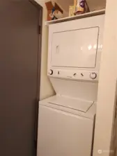 Full size stacking washer/dryer.
