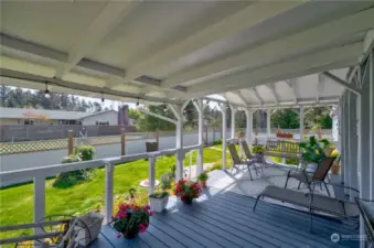 spacious covered deck for year round living.