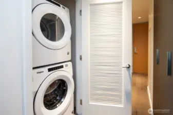 In-unit stacked Washer and Dryer