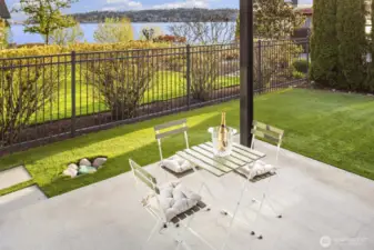Enjoy this covered patio year round. A great place for grilling all year.