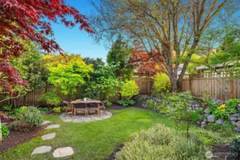 Looking south in pastoral back yard