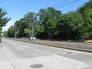 Link Light Rail's #1 on Martin Luther King Jr. Way S.  -  running through Rainier Valley