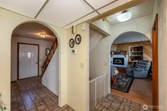 Hallway facing front door