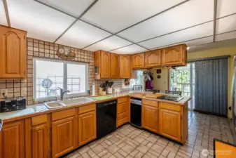 Kitchen With Deck Access