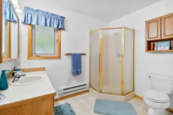 3/4 bathroom on main floor