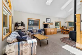 Vaulted Ceiling w/ Skylights