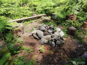 Large fire pit with room for many to sit
