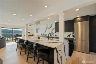 Large kitchen island for max seating