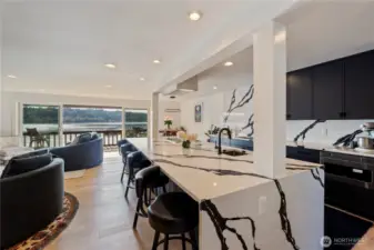 Large kitchen island
