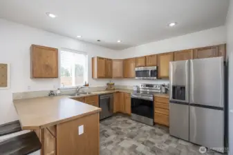 Kitchen with ample storage