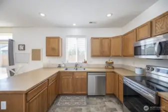 Kitchen with ample storage