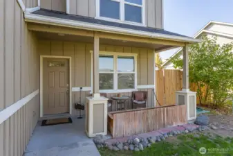 Charming covered front entry