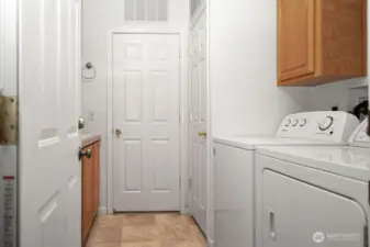 Laundry with full size washer and dryer