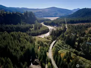 View of the Lewis River from the community