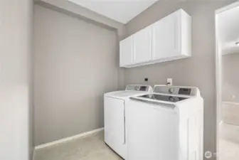 Lower level utility room