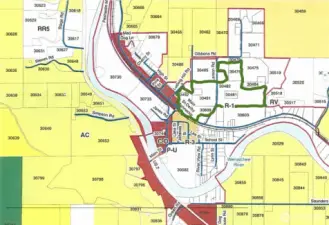 Peshastin UGA map.  land and project for sale is highlighted in green general area for sale