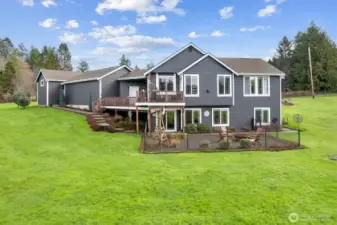 Backyard view of exterior of home