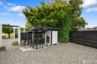 Adorable dog kennel stays with home