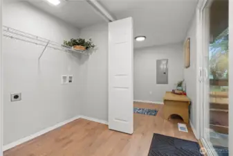 Laundry Closet w/Shelving. New Electrical Panel, Wiring and Mast.