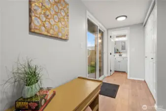 Mud Room/Laundry and Slider access to Backyard