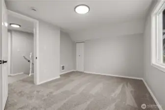 Bedroom #1 w/New Paint, Windows, Lighting, Carpet