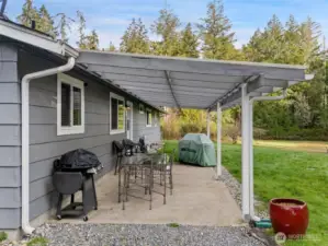 Spacious covered patio.