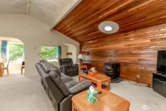 Gorgeous wood paneled wall!