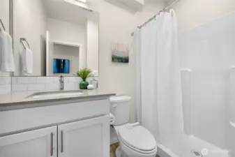 Guest bath with walk in shower