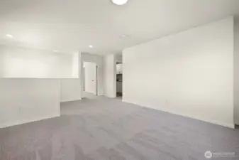 Bonus area at the top of the stairs