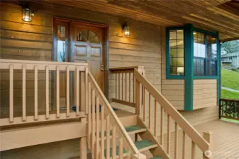 Watch the seasons change from the covered front deck