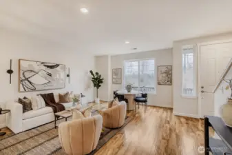 Open Concept Kitchen, Living & Dining Rooms