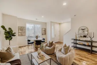 Open Concept Kitchen, Living & Dining Rooms