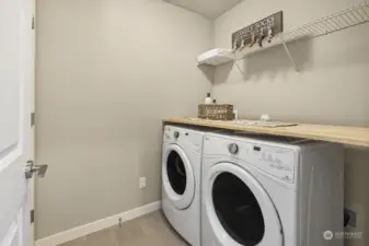 Laundry on upper floor