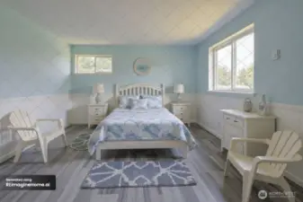 Primary bedroom virtually staged