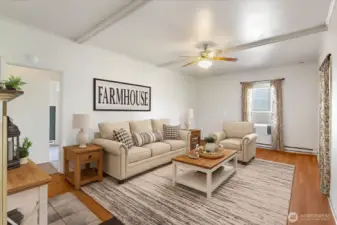 Virtually staged living room, imagine the possibilities!