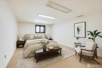 Virtually Staged Large 4th Bedroom Downstairs