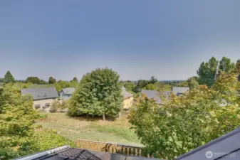 Territorial views off the balcony plus a city view , you can even see the space needle from here.