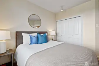 Double closet in second bedroom