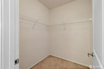 Large walk-in closet off the primary bedroom