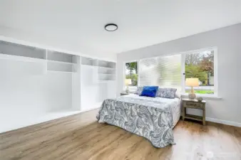 There is no shortage of closet space in the primary suite.