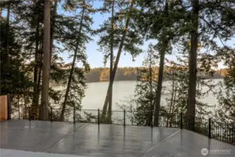 Even the pool has pretty views of Clear Lake