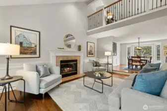 Bonus room is open to the living room. Easily closed off if desired